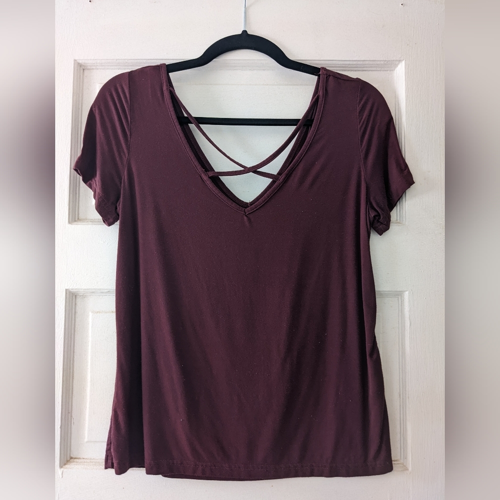 Women's Burgundy Top